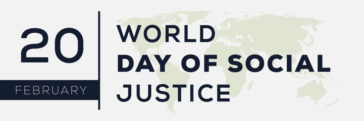 Wall Mural - World Day of Social Justice, held on 20 February.