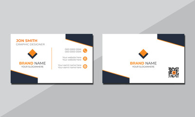 Wall Mural - Creative minimal unique business card design, Double-sided professional business card design. 