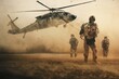 © Meysam Azarneshin - Military soldier between storm and dust at desert