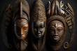 African culture Wooden african masks
