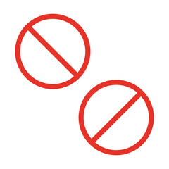 Red signs parking is prohibited. Icon no entry. Sign forbidden. Vector illustration.