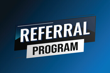 referral program word concept vector illustration with lines modern futuristic 3d style for landing page template ui web mobile app poster banner flyer background gift card coupon label wallpaper