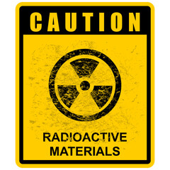 Wall Mural - Caution, Radioactive Material, radiation warning sign
