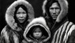 © Adriana - Inuit  family portrait, parents and children, looking at the camera. Generative AI