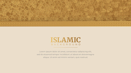 Wall Mural - Islamic Arabic Arabesque Mosaic Pattern Background Design Template
