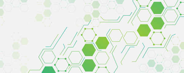 Wall Mural - abstract background image hexagon concept hi tech network technology