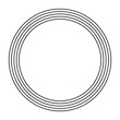 four black circular border round floral graphic design vector illustration eps
