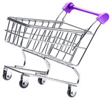 Fototapeta  - wheelie shopping cart