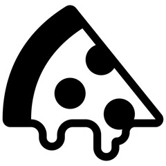 Sticker - pizza solid icon