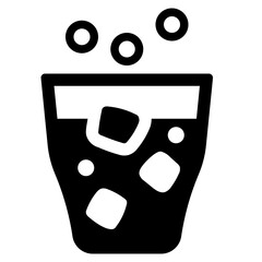 Poster - fountain drink solid icon