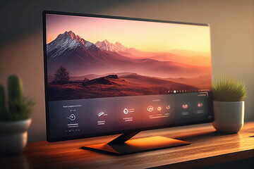 Wall Mural - modern beautiful user interface design. professional, aesthetic, colorful desktop. web design concep