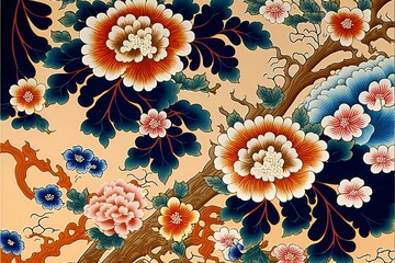 japanese art pattern Illustration