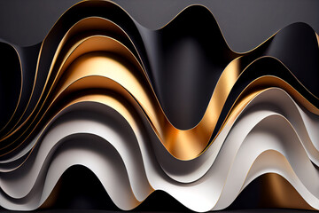 Sticker - Abstract Paper Waves