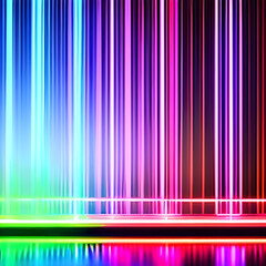 Wall Mural - ai-generated, abstract colorful background, bright neon rays, and glowing lines. pink, yellow, blue,