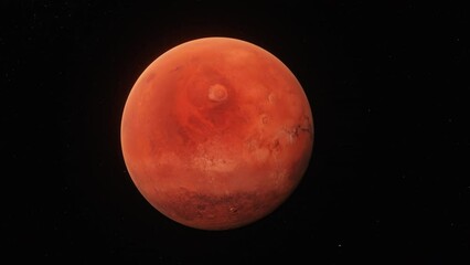 Wall Mural - Concept 7-U1 View of the realistic planet mars with atmosphere and stars.