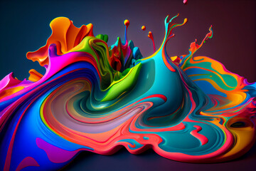 Wall Mural - Splash of Colorful Paint