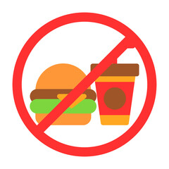 Canvas Print - No Food Icon