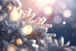 © Farnaces - Festive winter christmas festive background with christmas tree christmas ornaments and background with blurred bokeh. Generative AI