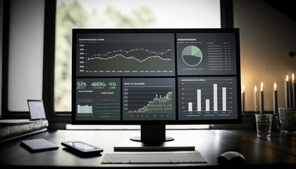 Working on business analytics dashboard with KPI, charts and metrics to analyze data and create insight reports. Operations and performance management.