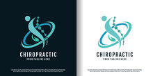 Chiropractic Logo Design Vector With Creative  Unique Concept Premium Vector