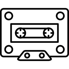 Canvas Print - Cassette  Icon