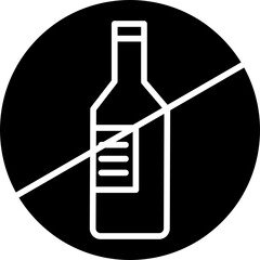 Sticker - No Alcohol Icon