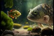 fish talking with a frog created using Generative AI Technology