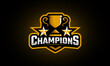 Champions trophy logo with star for championship
