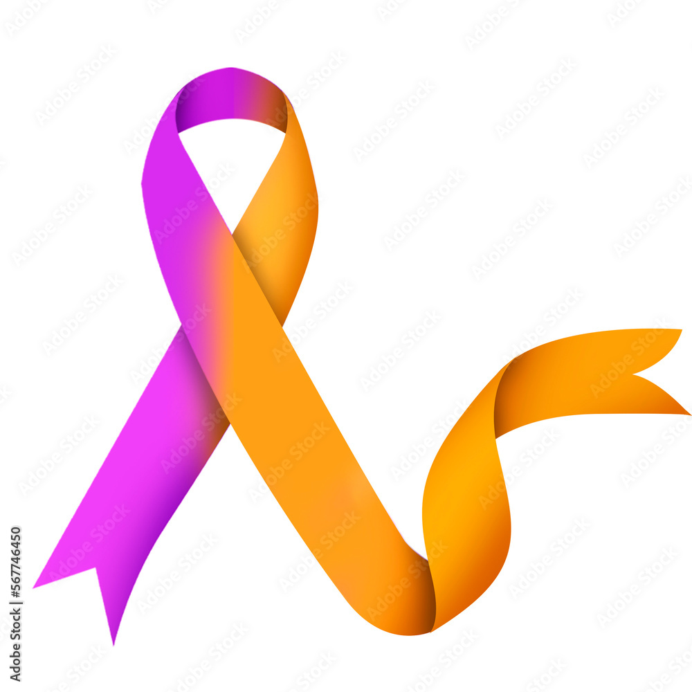 Ilustração LAÇO ROXO, LAÇO LARANJA, FEVEREIRO ROXO, FEVEREIRO LARANJA ...