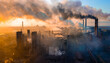 © Андрей Трубицын - industry metallurgical plant dawn smoke smog emissions bad ecology aerial photography