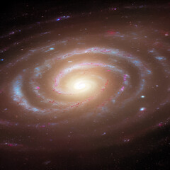 Wall Mural - the milky way. our spyral galaxy, view from space. generative artificial intelligence