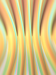 Wall Mural - Multi colored gradient waves, trendy geometric background. 3d rendering digital illustration