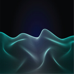 Wall Mural - wave background illustration gradient design vector