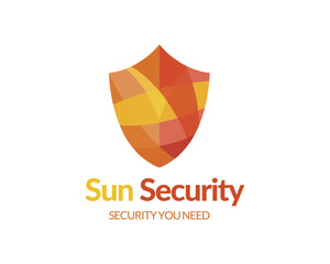 Sun Security Logo Design Element