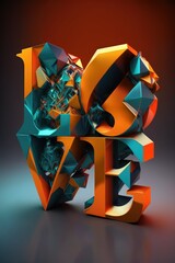 Wall Mural - Valentine Abstract Love