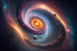 spiral galaxy in space.Generative Ai