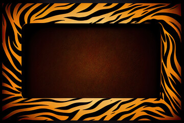 Tiger stripes frame, Generative AI