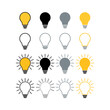 © Olena - Glowing light bulb idea symbol set, ideas and solutions concept.