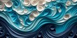 canvas print picture - Kunstvolles Hintergrund Motiv mit schönen Wellen Formation, ai generativ