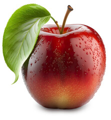 Poster - Perfect fresh red apple isolated on transparent background PNG