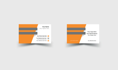 double sided professional business card design corporate modern abstract file vector print layout