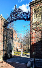 Canvas Print - gate of the university