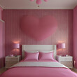 © patypixie - Una encantadora habitación,de color rosa,generada por inteligencia artificial