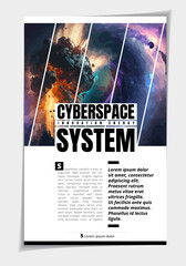 Poster - Layout with abstract technology concept ready for brochure, annual report or magazine, vector