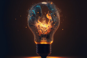 Poster - the lightbulb Creative concepts for the light bulb, showcasing the light bulb concept. Generative AI