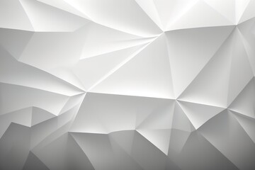  White abstract polygon shapes as background. Generative AI