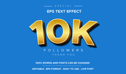 Editable text style 10K number effect