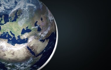 Wall Mural - earth globe view from space on dark background