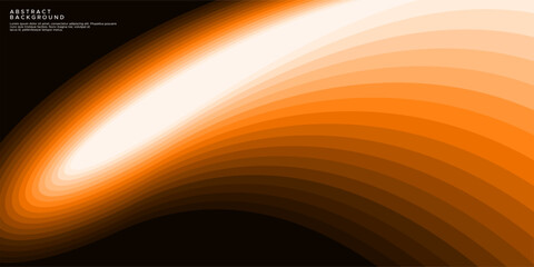 Wall Mural - Colorful orange curves layer shades abstract background.