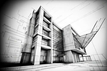 Wall Mural - architecture construction. generative ai